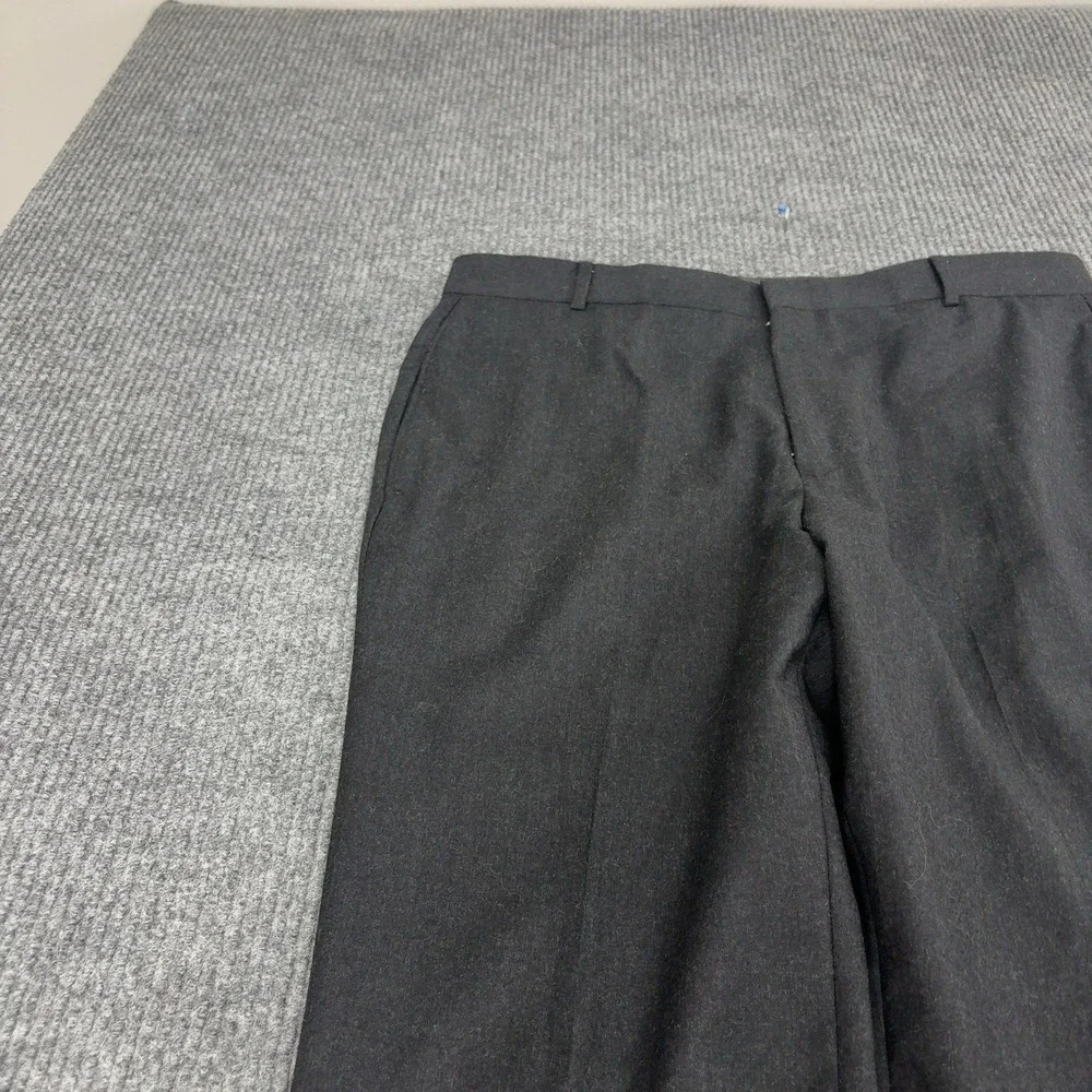 Brooks Brothers Dress Pants Mens 36 Black Wool Stretch Flat Front Classic Style